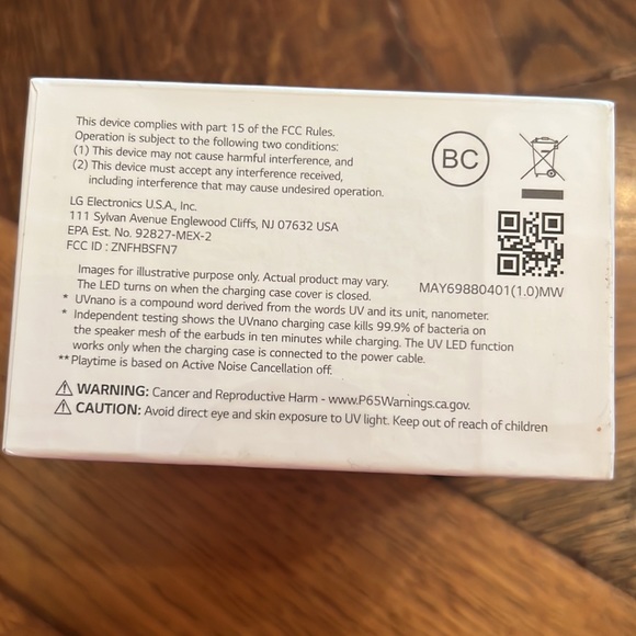 New In Box: LG Tone Free Noise Cancelling Ear Buds - Picture 5 of 6